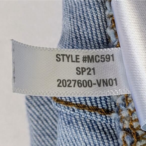 Madewell Curvy Perfect Vintage Crop Ripped High-Rise Straight Jeans 26P Petite - Picture 11 of 13